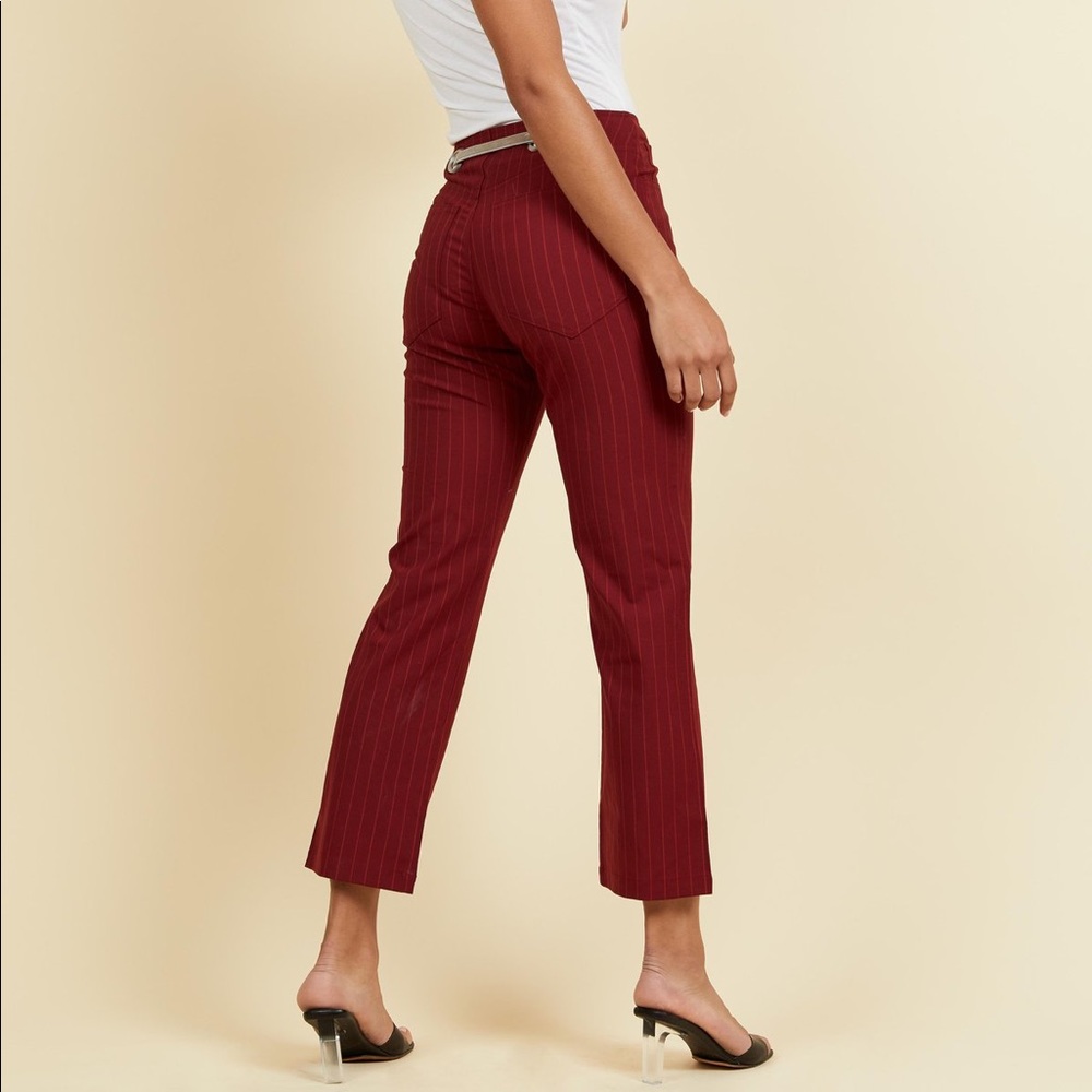 Miaou cranberry pinstripe pant